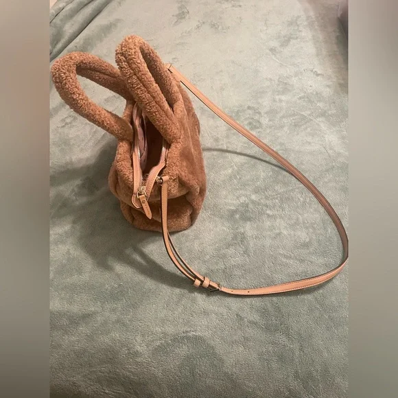 Kate Spade Unique Brown Teddy Shoulder Bag with Removable Strap - Picture 5 of 11